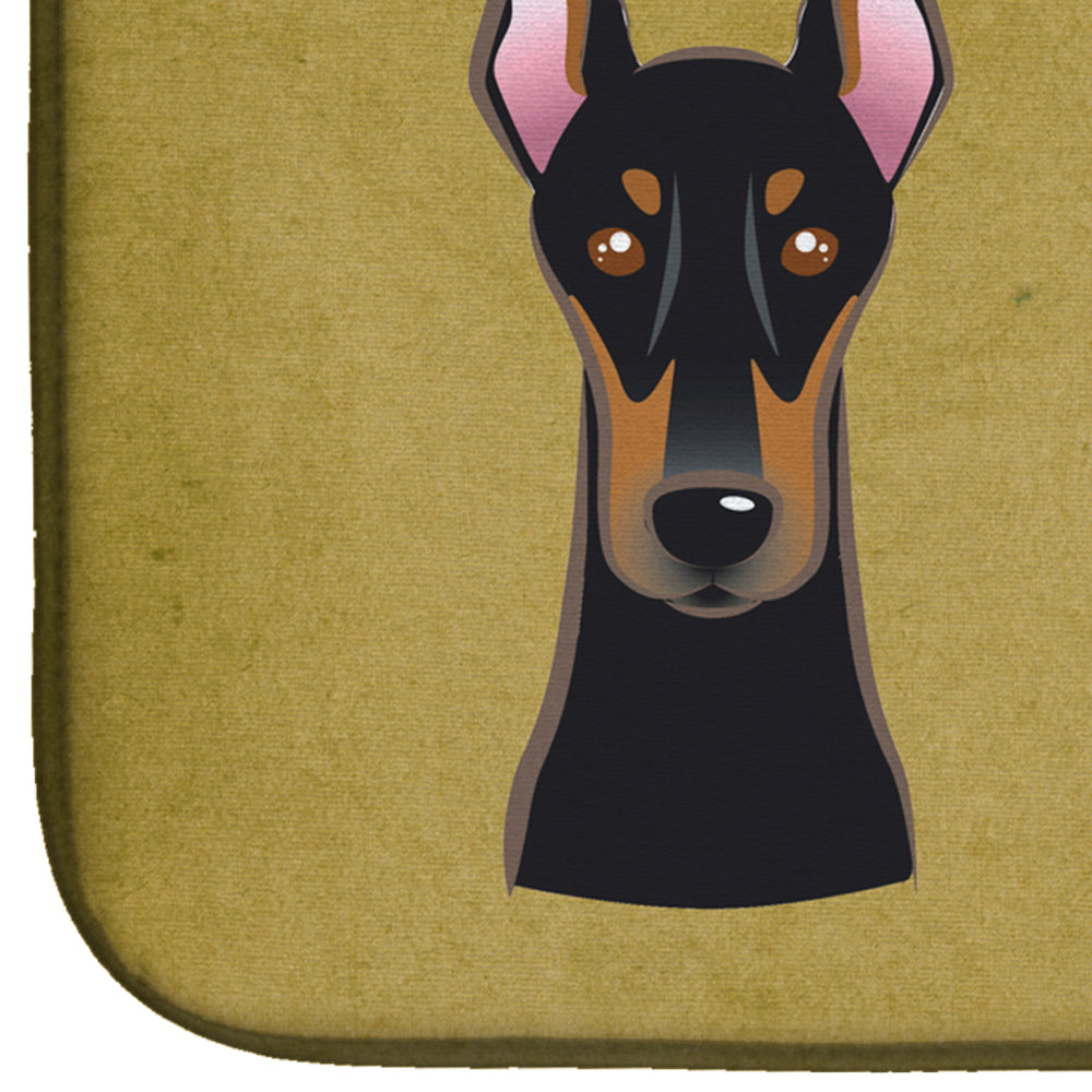 Doberman Spoiled Dog Lives Here Dish Drying Mat Absorbent Dish Drying Mat Pad for Kitchen Counter Dish Drainer Mat for Countertop, 14 x 21", Multicolor