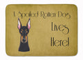 Doberman Spoiled Dog Lives Here Memory Foam Kitchen Mat Machine Washable Anti-Fatigue Cushion Comfort Bath or Kitchen Rug