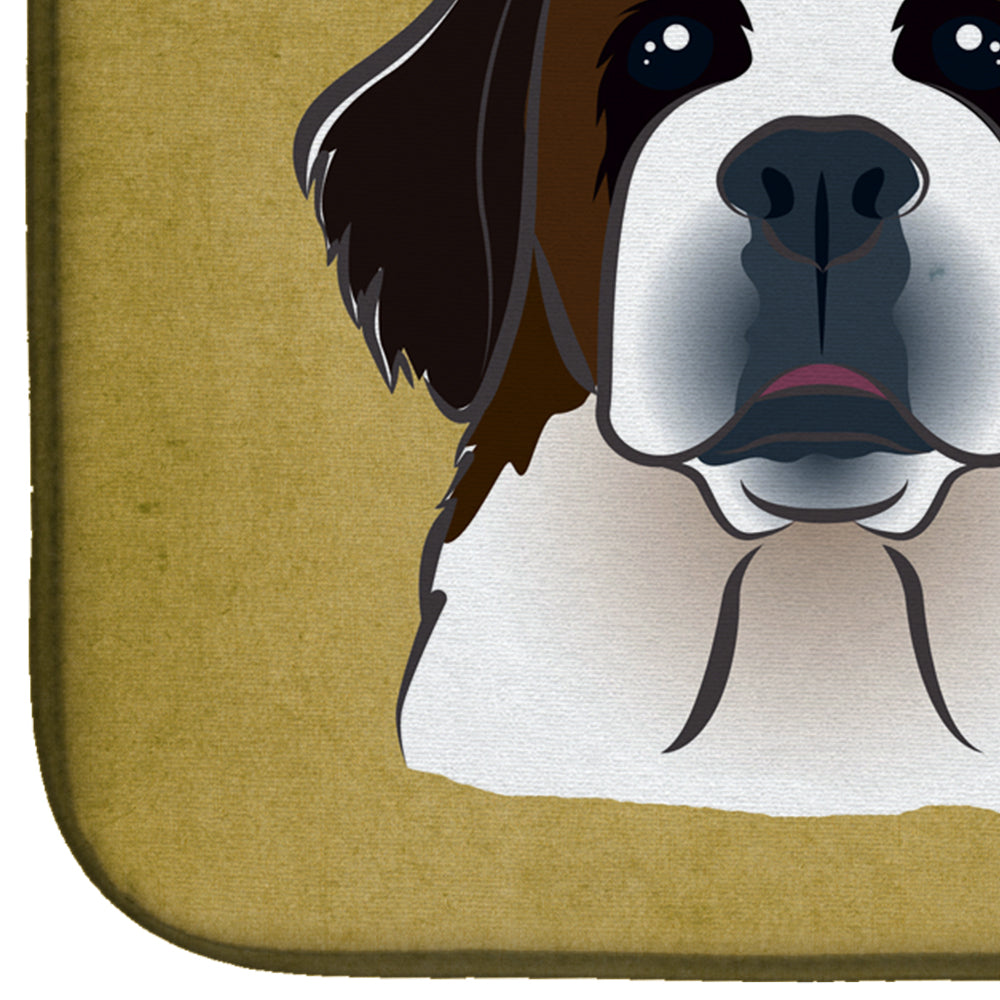Saint Bernard Spoiled Dog Lives Here Dish Drying Mat Absorbent Dish Drying Mat Pad for Kitchen Counter Dish Drainer Mat for Countertop, 14 x 21", Multicolor