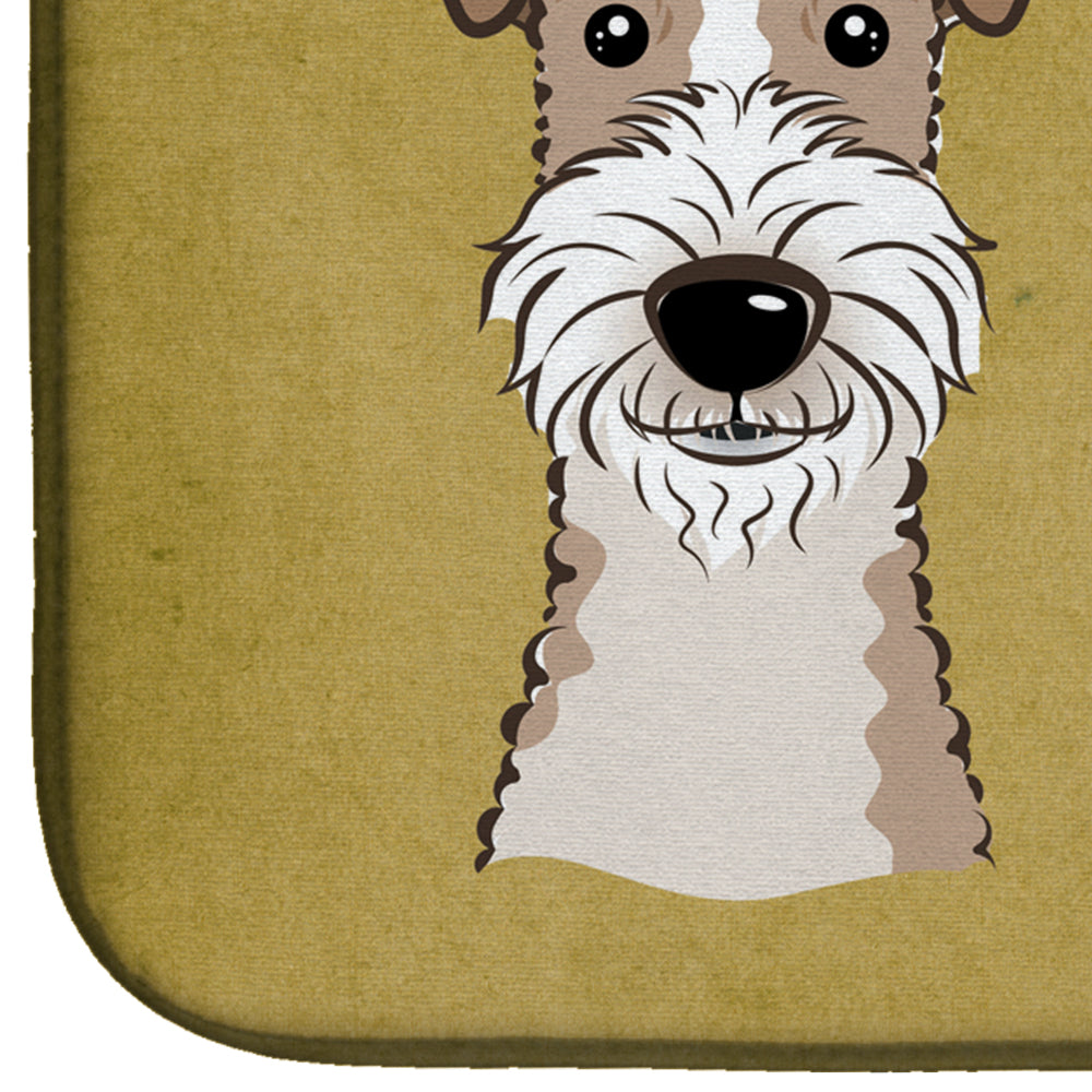 Wire Haired Fox Terrier Spoiled Dog Lives Here Dish Drying Mat Absorbent Dish Drying Mat Pad for Kitchen Counter Dish Drainer Mat for Countertop, 14 x 21", Multicolor