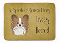 Papillon Spoiled Dog Lives Here Memory Foam Kitchen Mat Machine Washable Anti-Fatigue Cushion Comfort Bath or Kitchen Rug