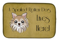 Chihuahua Spoiled Dog Lives Here Dish Drying Mat Absorbent Dish Drying Mat Pad for Kitchen Counter Dish Drainer Mat for Countertop, 14 x 21", Multicolor
