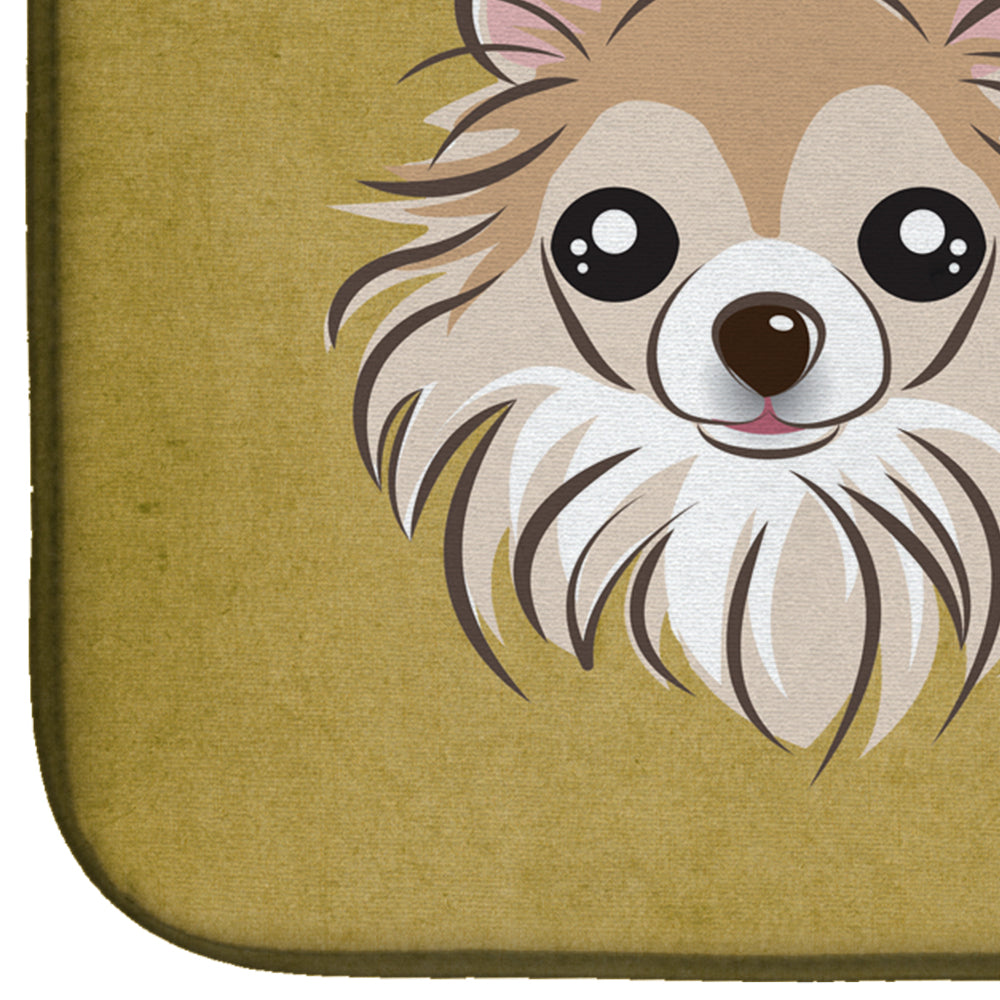 Chihuahua Spoiled Dog Lives Here Dish Drying Mat Absorbent Dish Drying Mat Pad for Kitchen Counter Dish Drainer Mat for Countertop, 14 x 21", Multicolor