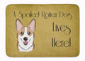 Sable Corgi Spoiled Dog Lives Here Memory Foam Kitchen Mat Machine Washable Anti-Fatigue Cushion Comfort Bath or Kitchen Rug
