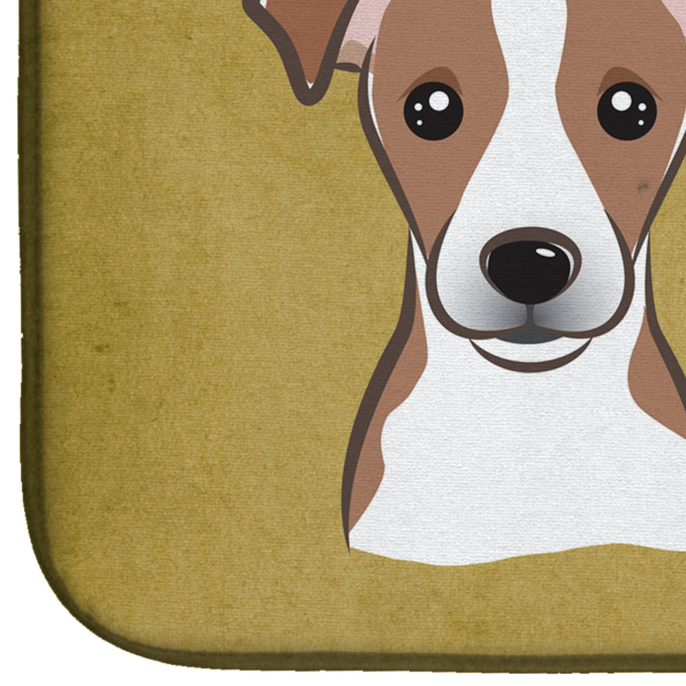 Jack Russell Terrier Spoiled Dog Lives Here Dish Drying Mat Absorbent Dish Drying Mat Pad for Kitchen Counter Dish Drainer Mat for Countertop, 14 x 21", Multicolor