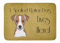 Jack Russell Terrier Spoiled Dog Lives Here Memory Foam Kitchen Mat Machine Washable Anti-Fatigue Cushion Comfort Bath or Kitchen Rug