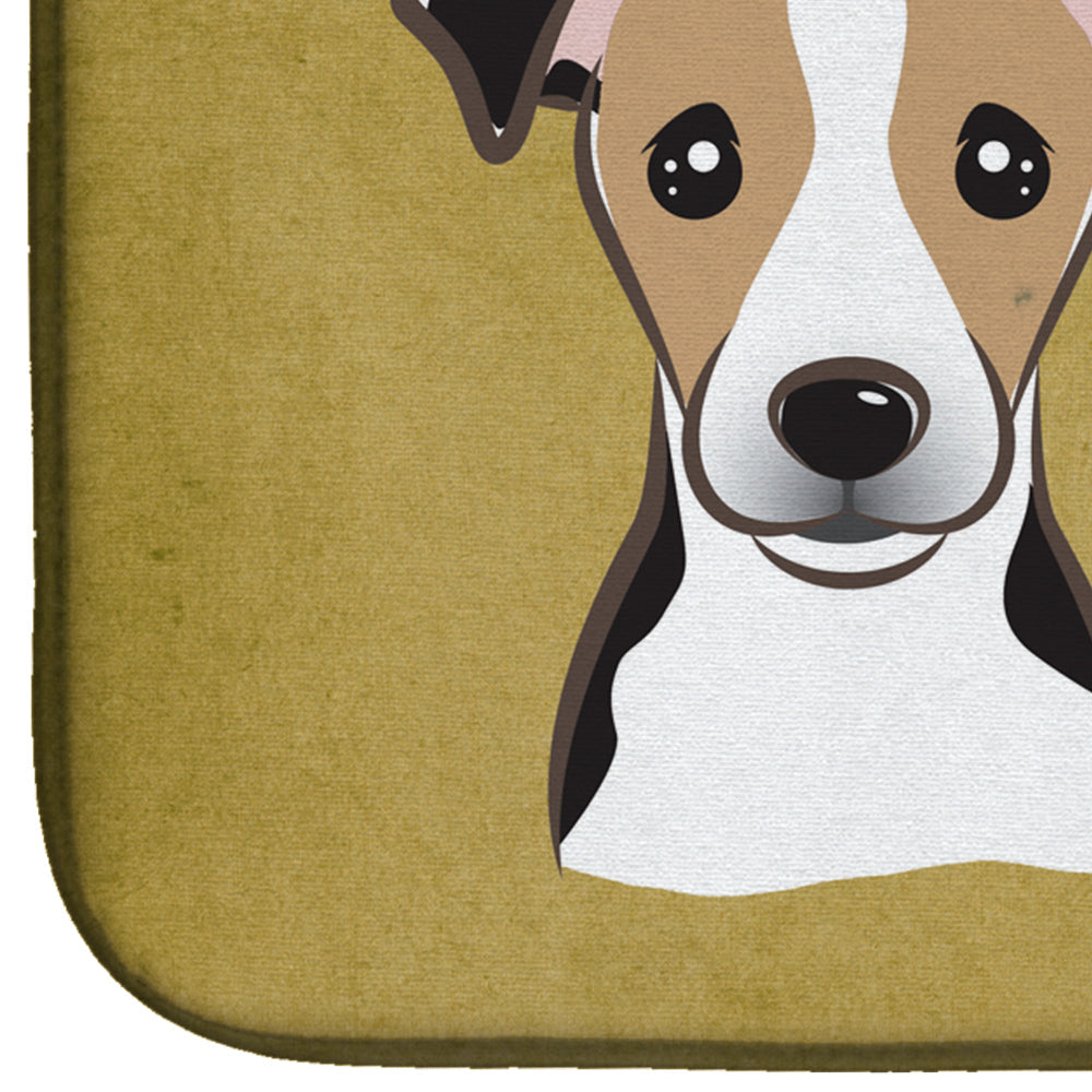 Jack Russell Terrier Spoiled Dog Lives Here Dish Drying Mat Absorbent Dish Drying Mat Pad for Kitchen Counter Dish Drainer Mat for Countertop, 14 x 21", Multicolor