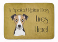 Jack Russell Terrier Spoiled Dog Lives Here Memory Foam Kitchen Mat Machine Washable Anti-Fatigue Cushion Comfort Bath or Kitchen Rug