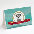 Schnauzer Merry Christmas Greeting Cards Pack of 8 Blank Cards with Envelopes Whimsical A7 Size 5x7