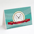 Maltese Merry Christmas Greeting Cards Pack of 8 Blank Cards with Envelopes Whimsical A7 Size 5x7
