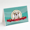English Bulldog  Merry Christmas Greeting Cards Pack of 8 Blank Cards with Envelopes Whimsical A7 Size 5x7
