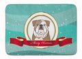 English Bulldog  Merry Christmas Memory Foam Kitchen Mat Machine Washable Anti-Fatigue Cushion Comfort Bath or Kitchen Rug