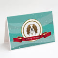 Cavalier Spaniel Merry Christmas Greeting Cards Pack of 8 Blank Cards with Envelopes Whimsical A7 Size 5x7