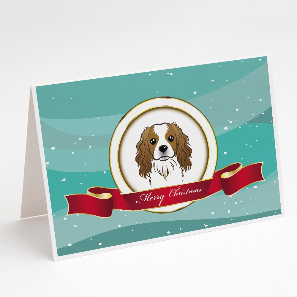 Cavalier Spaniel Merry Christmas Greeting Cards Pack of 8 Blank Cards with Envelopes Whimsical A7 Size 5x7