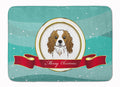 Cavalier Spaniel Merry Christmas Memory Foam Kitchen Mat Machine Washable Anti-Fatigue Cushion Comfort Bath or Kitchen Rug