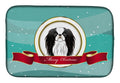 Japanese Chin Merry Christmas Dish Drying Mat Absorbent Dish Drying Mat Pad for Kitchen Counter Dish Drainer Mat for Countertop, 14 x 21", Multicolor