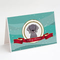 Weimaraner Merry Christmas Greeting Cards Pack of 8 Blank Cards with Envelopes Whimsical A7 Size 5x7