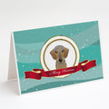 Wirehaired Dachshund Merry Christmas Greeting Cards Pack of 8 Blank Cards with Envelopes Whimsical A7 Size 5x7