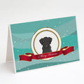 Black Labrador Merry Christmas Greeting Cards Pack of 8 Blank Cards with Envelopes Whimsical A7 Size 5x7