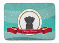 Black Labrador Merry Christmas Memory Foam Kitchen Mat Machine Washable Anti-Fatigue Cushion Comfort Bath or Kitchen Rug