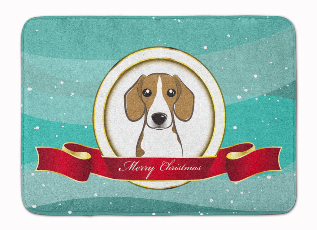 Beagle Merry Christmas Memory Foam Kitchen Mat Machine Washable Anti-Fatigue Cushion Comfort Bath or Kitchen Rug