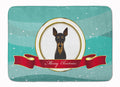 Min Pin Merry Christmas Memory Foam Kitchen Mat Machine Washable Anti-Fatigue Cushion Comfort Bath or Kitchen Rug