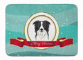 Border Collie Merry Christmas Memory Foam Kitchen Mat Machine Washable Anti-Fatigue Cushion Comfort Bath or Kitchen Rug