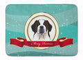 Saint Bernard Merry Christmas Memory Foam Kitchen Mat Machine Washable Anti-Fatigue Cushion Comfort Bath or Kitchen Rug