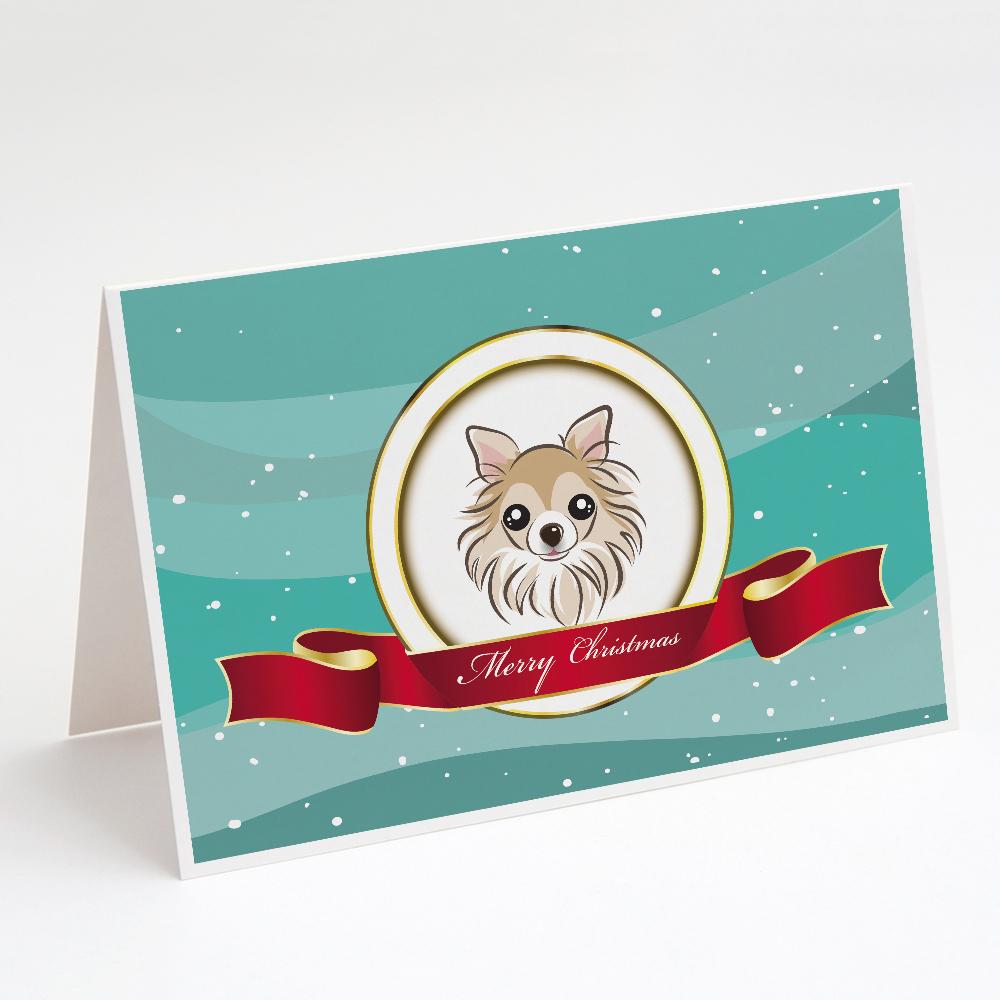 Chihuahua Merry Christmas Greeting Cards Pack of 8 Blank Cards with Envelopes Whimsical A7 Size 5x7