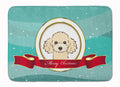 Buff Poodle Merry Christmas Memory Foam Kitchen Mat Machine Washable Anti-Fatigue Cushion Comfort Bath or Kitchen Rug