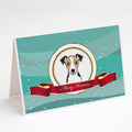 Jack Russell Terrier Merry Christmas Greeting Cards Pack of 8 Blank Cards with Envelopes Whimsical A7 Size 5x7