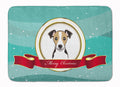 Jack Russell Terrier Merry Christmas Memory Foam Kitchen Mat Machine Washable Anti-Fatigue Cushion Comfort Bath or Kitchen Rug