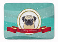 Fawn Pug Merry Christmas Memory Foam Kitchen Mat Machine Washable Anti-Fatigue Cushion Comfort Bath or Kitchen Rug
