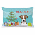 Christmas Tree and Jack Russell Terrier Standard Pillowcase Lightweight Super Soft Easy Care Decorative Artwork Pillowcase, Standard