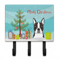Christmas Tree and Boston Terrier Leash or Key Holder Wall Hooks, Coat Rack Wall Mount, for Hanging Keys, Towels, Aprons, Leashes