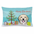 Christmas Tree and Golden Retriever Standard Pillowcase Lightweight Super Soft Easy Care Decorative Artwork Pillowcase, Standard