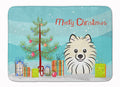 Christmas Tree and Pomeranian Memory Foam Kitchen Mat Machine Washable Anti-Fatigue Cushion Comfort Bath or Kitchen Rug