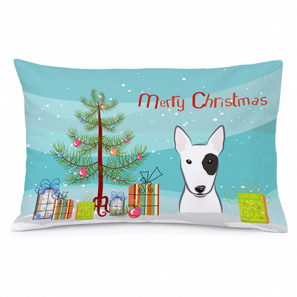 Christmas Tree and Bull Terrier Standard Pillowcase Lightweight Super Soft Easy Care Decorative Artwork Pillowcase, Standard