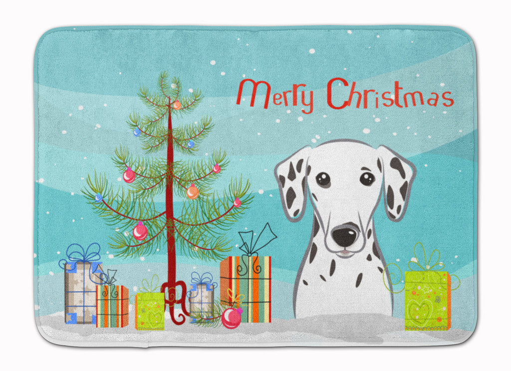 Christmas Tree and Dalmatian Memory Foam Kitchen Mat Machine Washable Anti-Fatigue Cushion Comfort Bath or Kitchen Rug