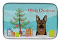 Christmas Tree and German Shepherd Dish Drying Mat Absorbent Dish Drying Mat Pad for Kitchen Counter Dish Drainer Mat for Countertop, 14 x 21", Multicolor