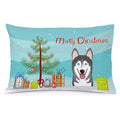 Christmas Tree and Alaskan Malamute Standard Pillowcase Lightweight Super Soft Easy Care Decorative Artwork Pillowcase, Standard