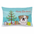 Christmas Tree and English Bulldog  Standard Pillowcase Lightweight Super Soft Easy Care Decorative Artwork Pillowcase, Standard