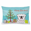 Christmas Tree and White English Bulldog  Standard Pillowcase Lightweight Super Soft Easy Care Decorative Artwork Pillowcase, Standard