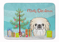 Christmas Tree and Pekingese Memory Foam Kitchen Mat Machine Washable Anti-Fatigue Cushion Comfort Bath or Kitchen Rug