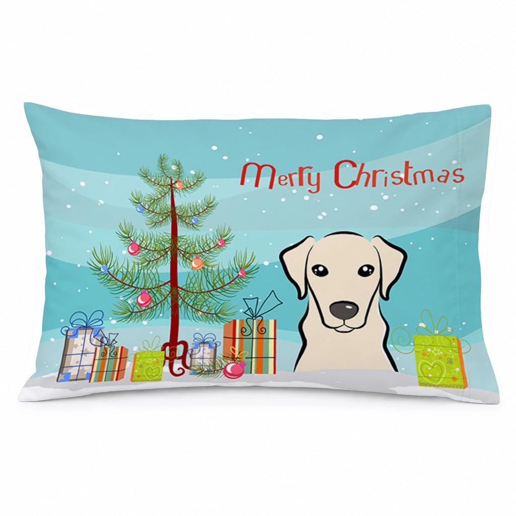 Christmas Tree and Yellow Labrador Standard Pillowcase Lightweight Super Soft Easy Care Decorative Artwork Pillowcase, Standard