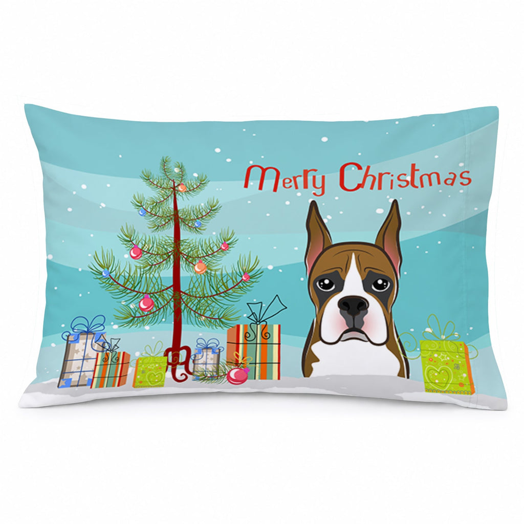 Christmas Tree and Boxer Standard Pillowcase Lightweight Super Soft Easy Care Decorative Artwork Pillowcase, Standard