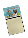 Christmas Tree and Boxer Watercolor Sticky Note Holder Refillable Dispenser Desk Accessory 3x3 Pad Gift