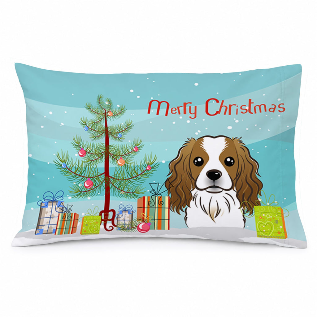 Christmas Tree and Cavalier Spaniel Standard Pillowcase Lightweight Super Soft Easy Care Decorative Artwork Pillowcase, Standard