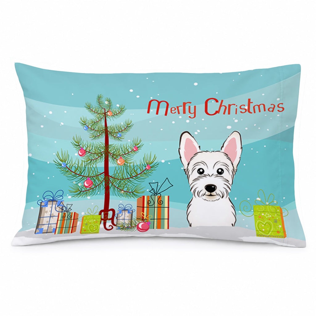 Christmas Tree and Westie Standard Pillowcase Lightweight Super Soft Easy Care Decorative Artwork Pillowcase, Standard