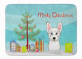 Christmas Tree and Westie Memory Foam Kitchen Mat Machine Washable Anti-Fatigue Cushion Comfort Bath or Kitchen Rug